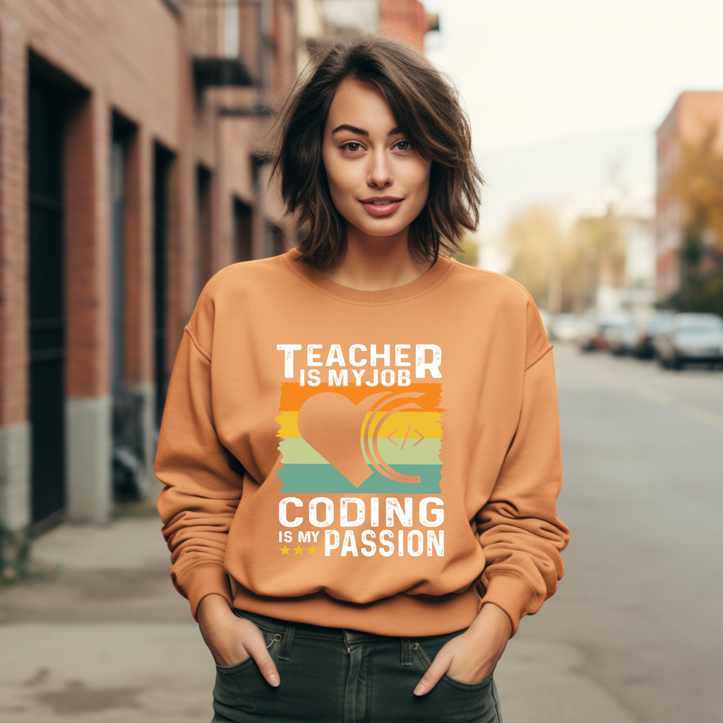 Developer Heart Code Crewneck Sweatshirt