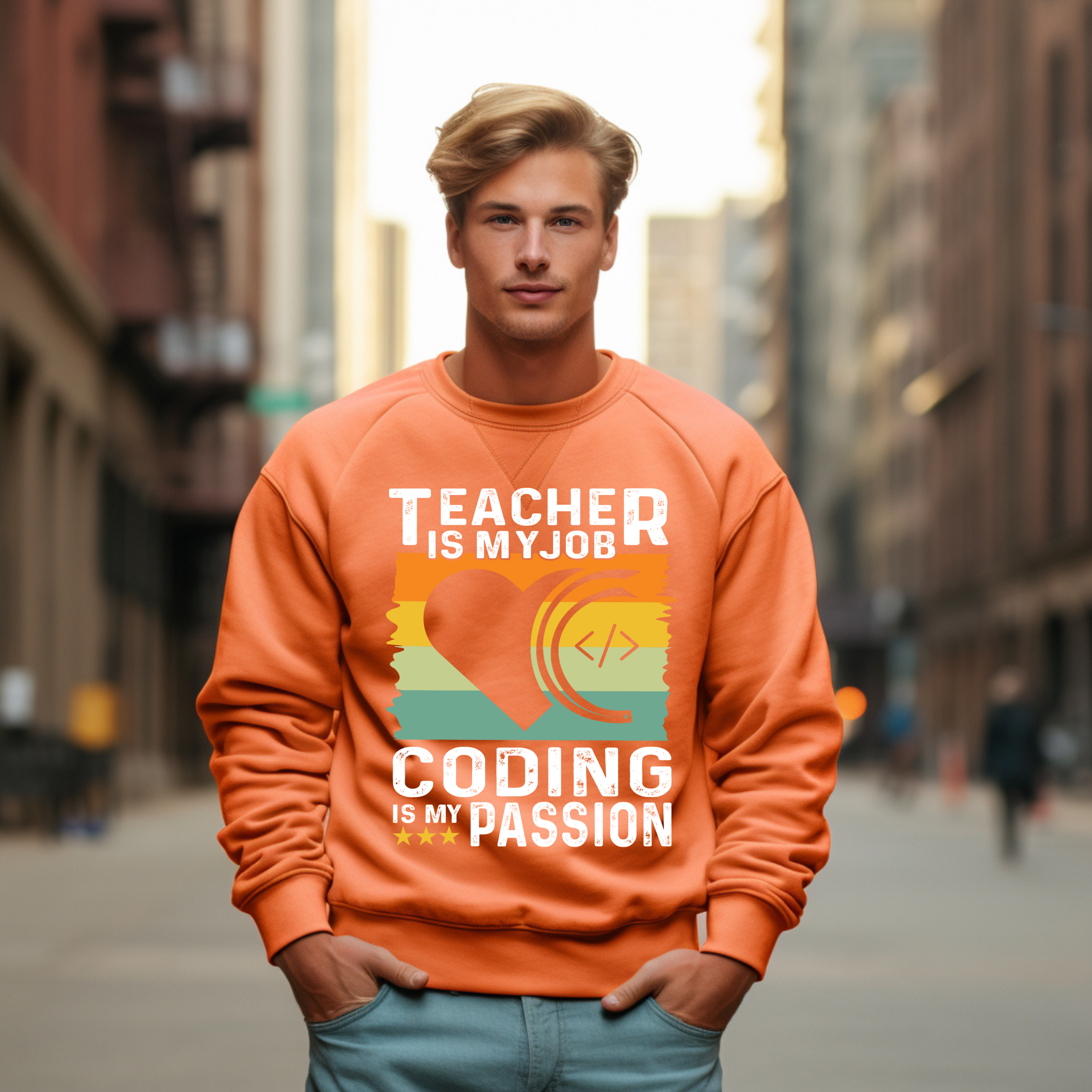 Developer Heart Code Crewneck Sweatshirt