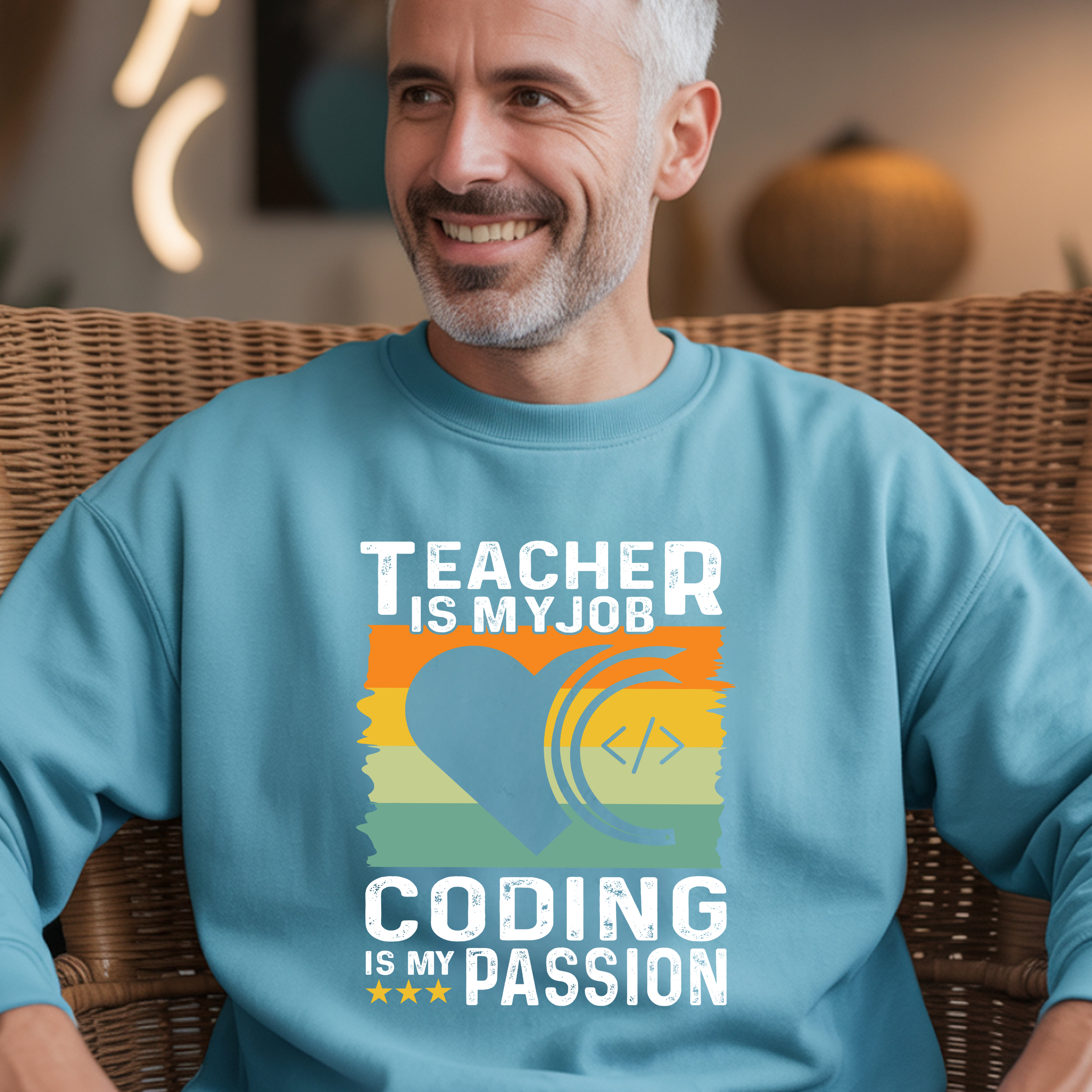 Developer Heart Code Crewneck Sweatshirt