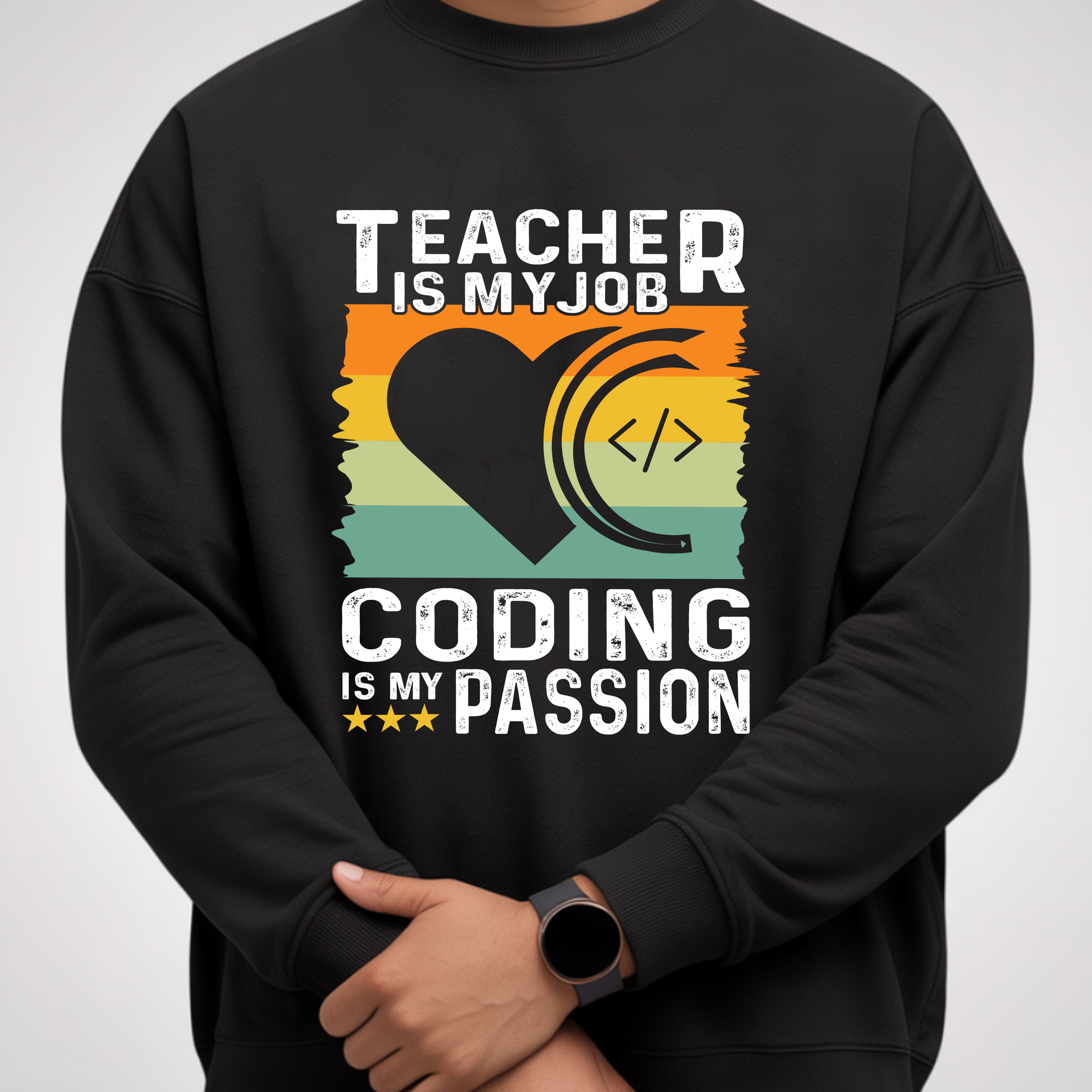 Developer Heart Code Crewneck Sweatshirt