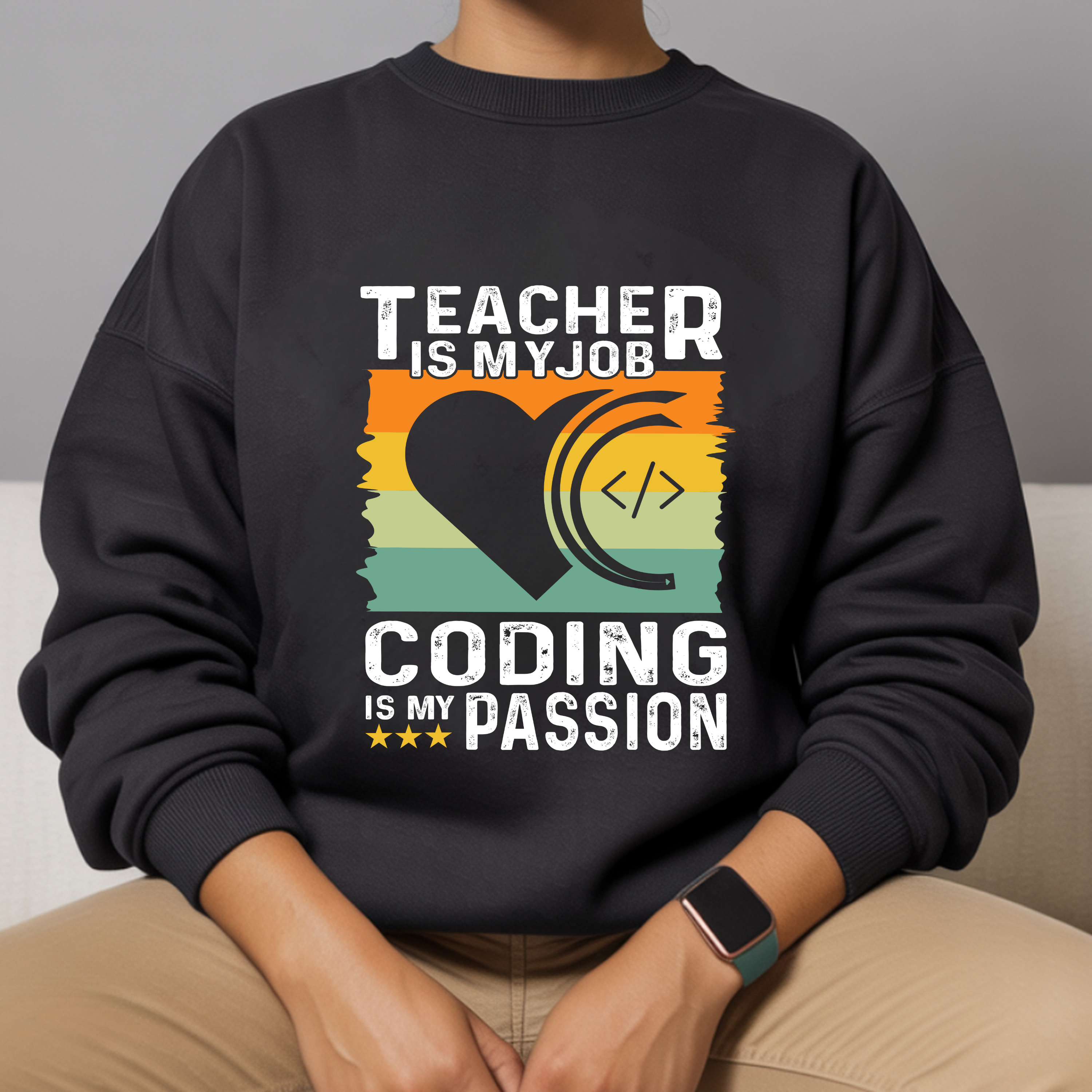 Developer Heart Code Crewneck Sweatshirt