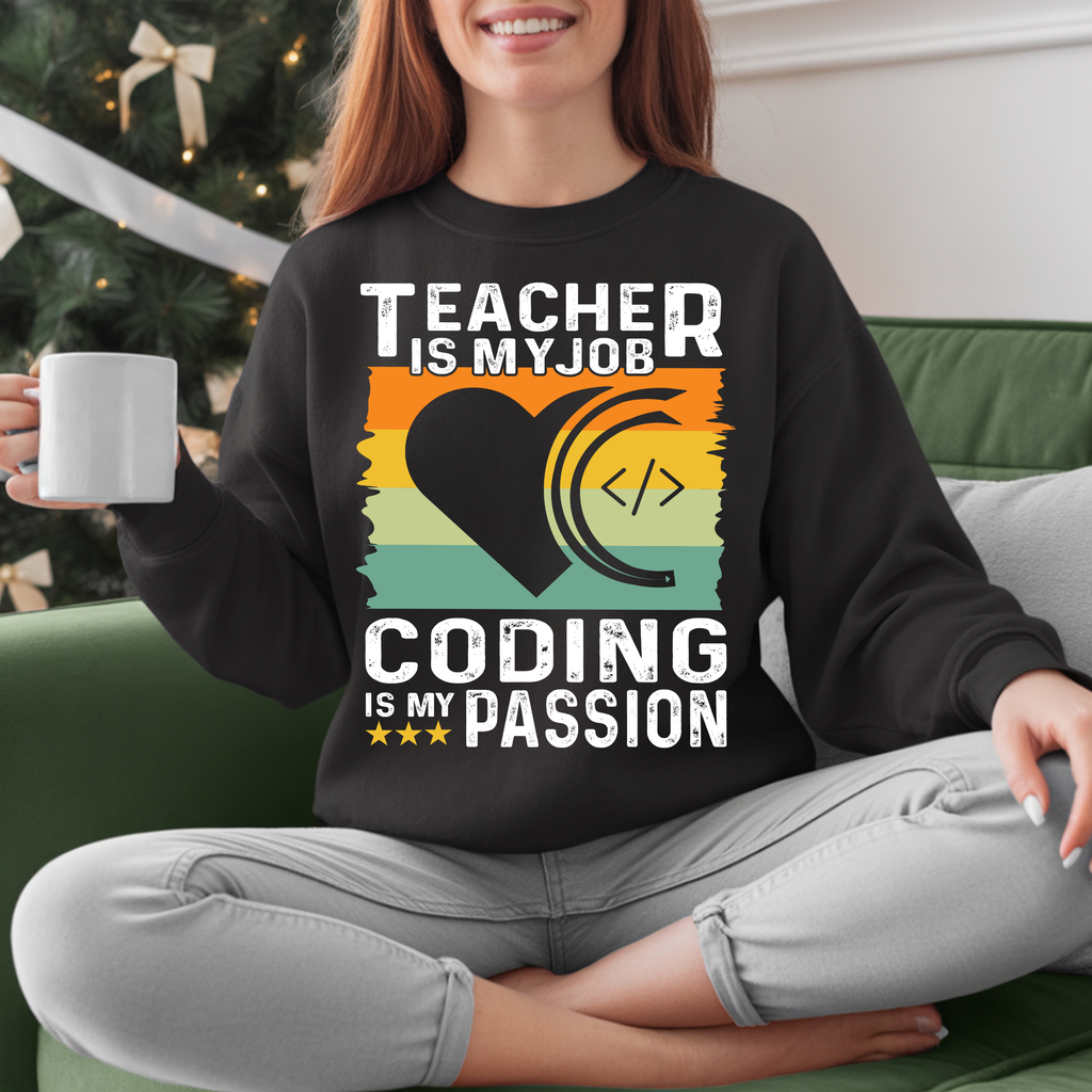 Developer Heart Code Crewneck Sweatshirt