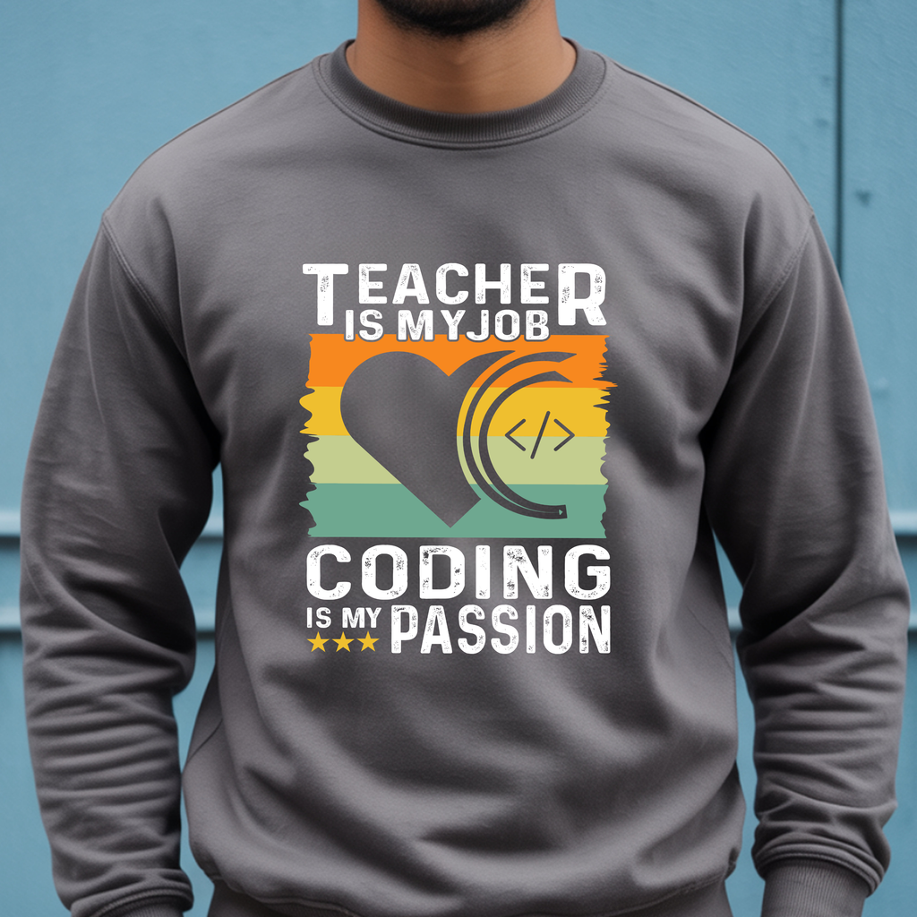 Developer Heart Code Crewneck Sweatshirt
