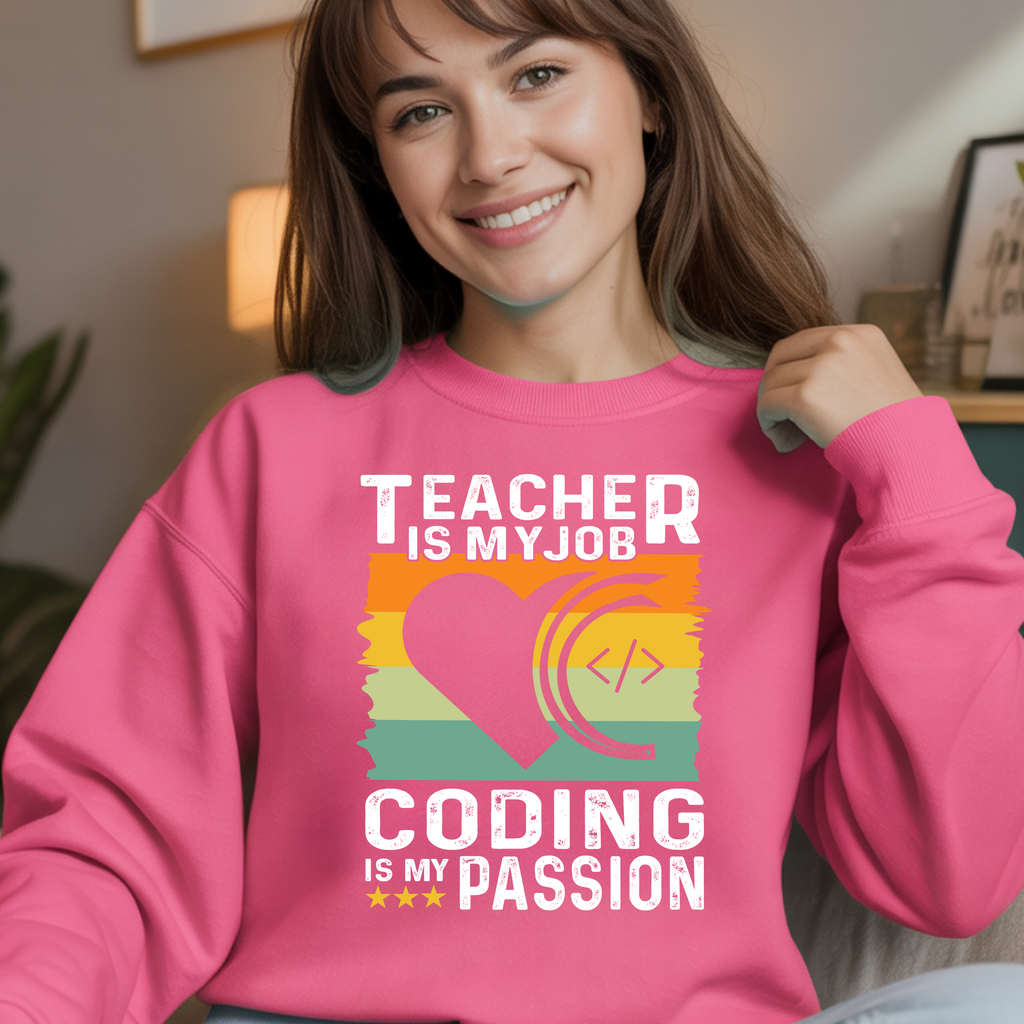 Developer Heart Code Crewneck Sweatshirt