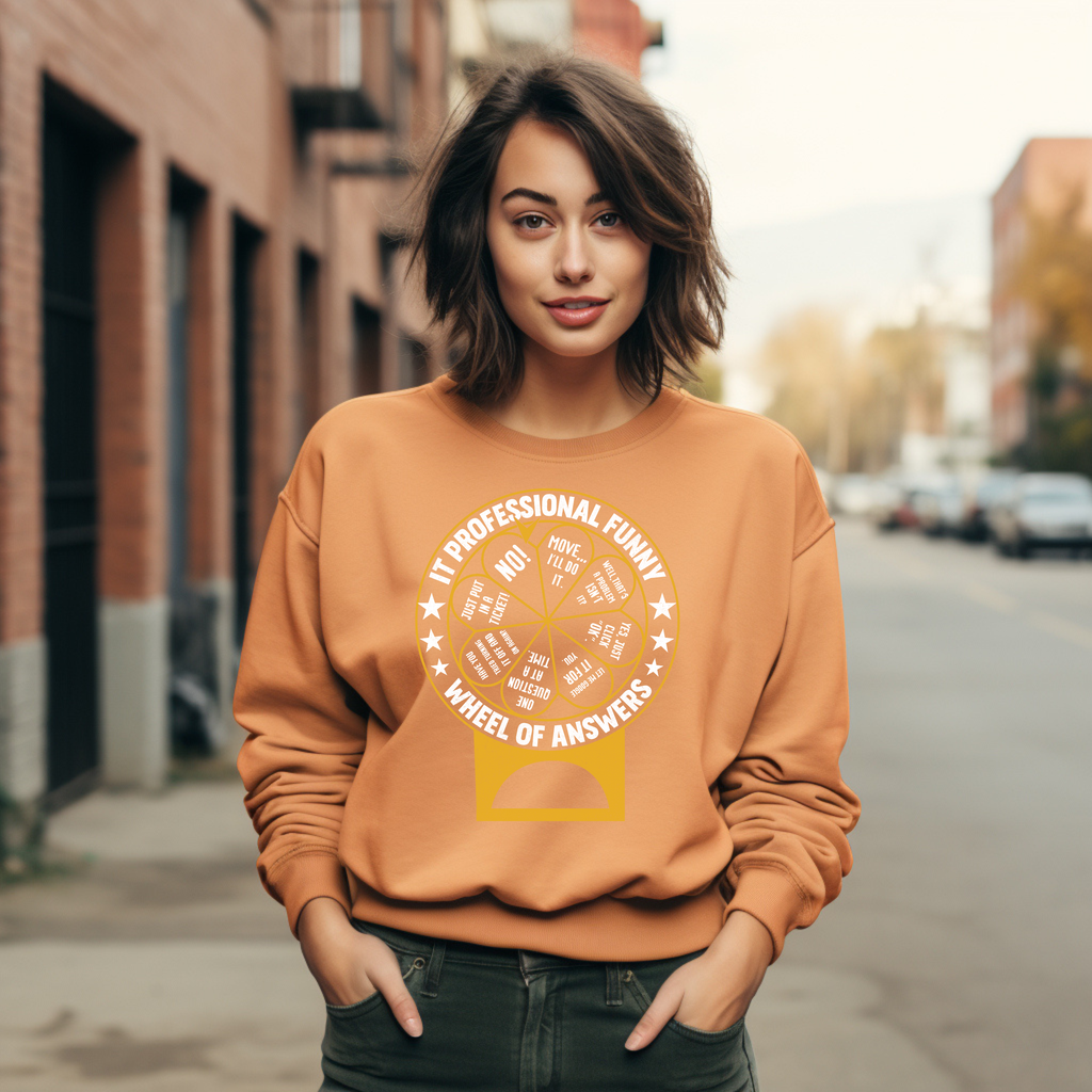 Crewneck Sweatshirt — Minimal Citrus Gumball Graphic