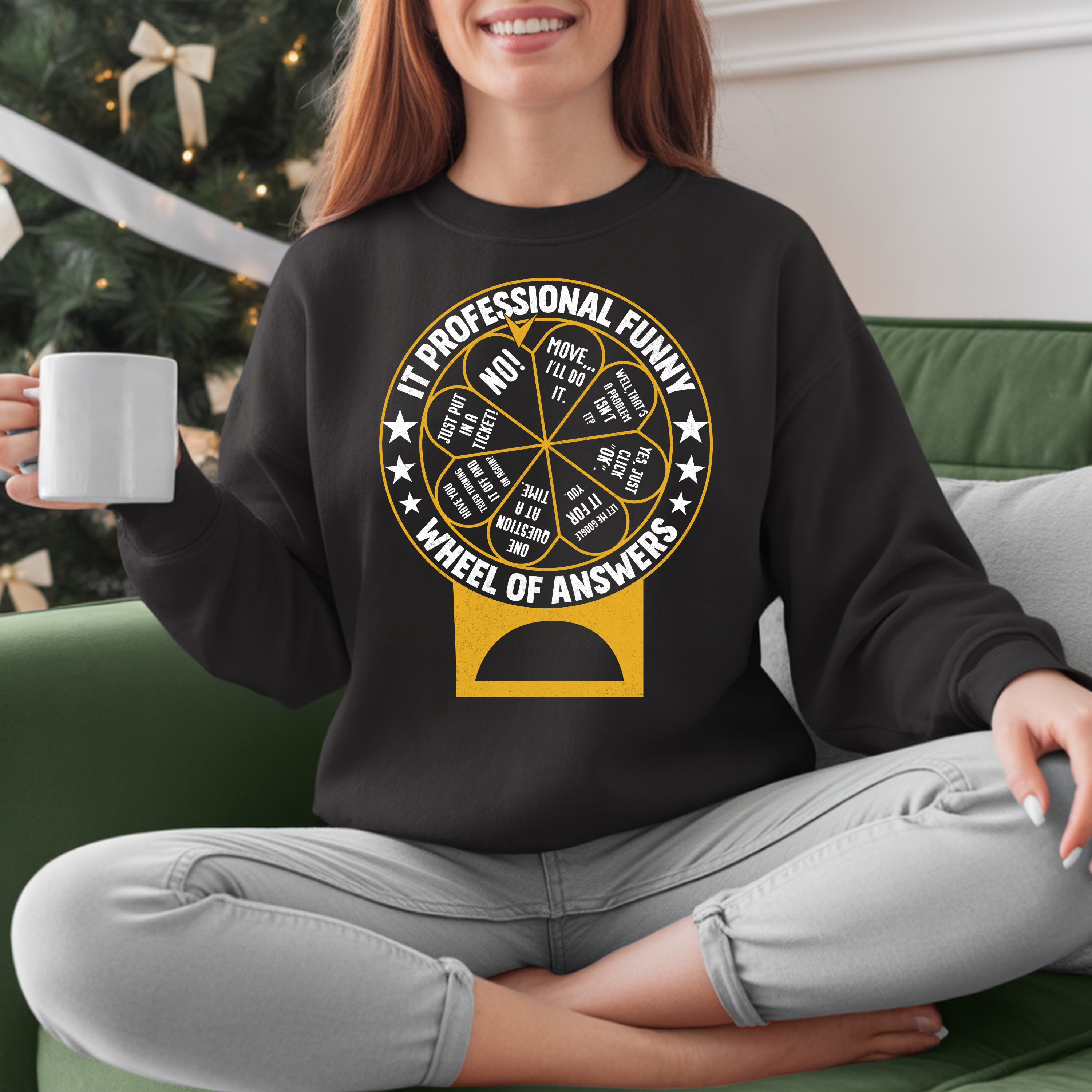 Crewneck Sweatshirt — Minimal Citrus Gumball Graphic