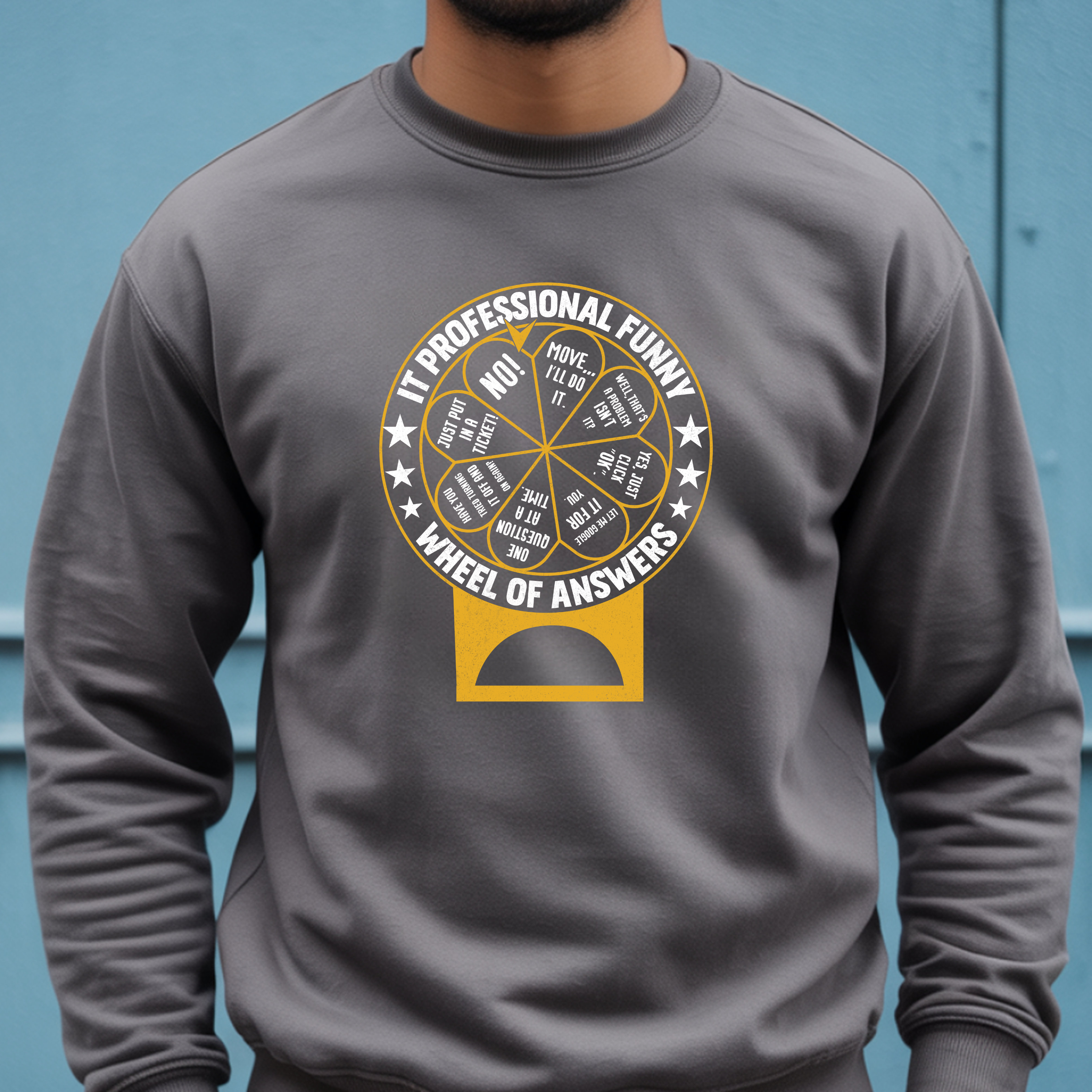 Crewneck Sweatshirt — Minimal Citrus Gumball Graphic