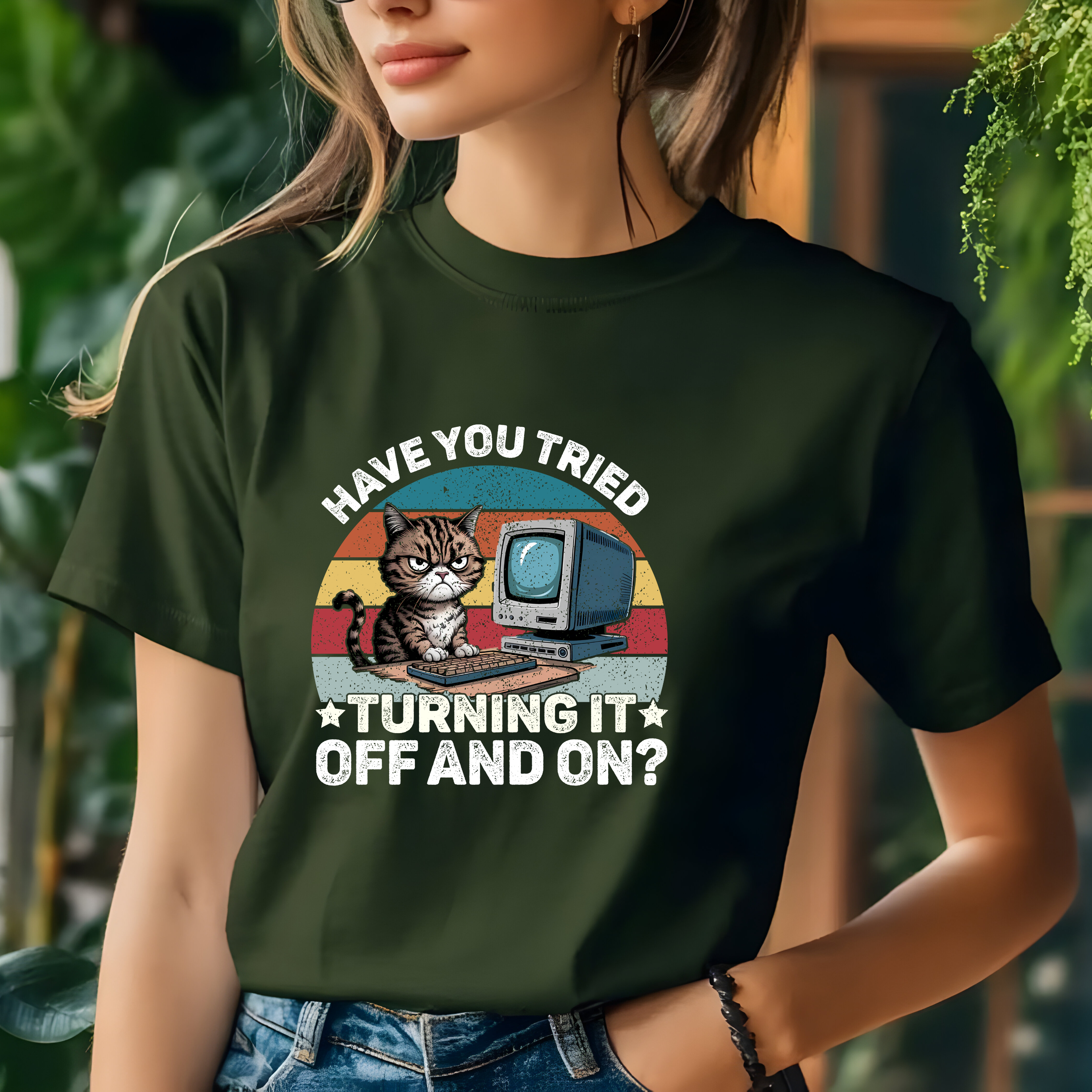 Retro Gamer Cat T-Shirt