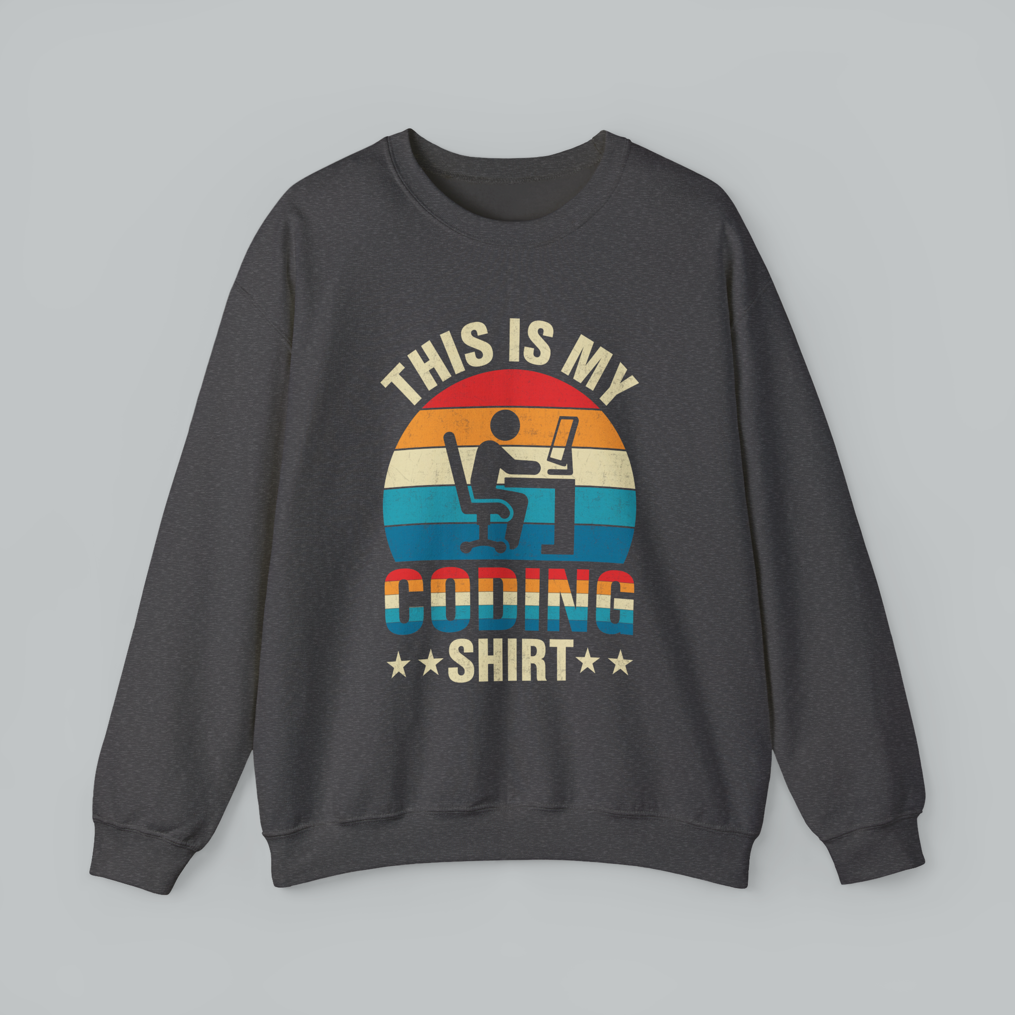 Coding Sweatshirt - "This Is My Coding Shirt" Retro Programmer Crewneck
