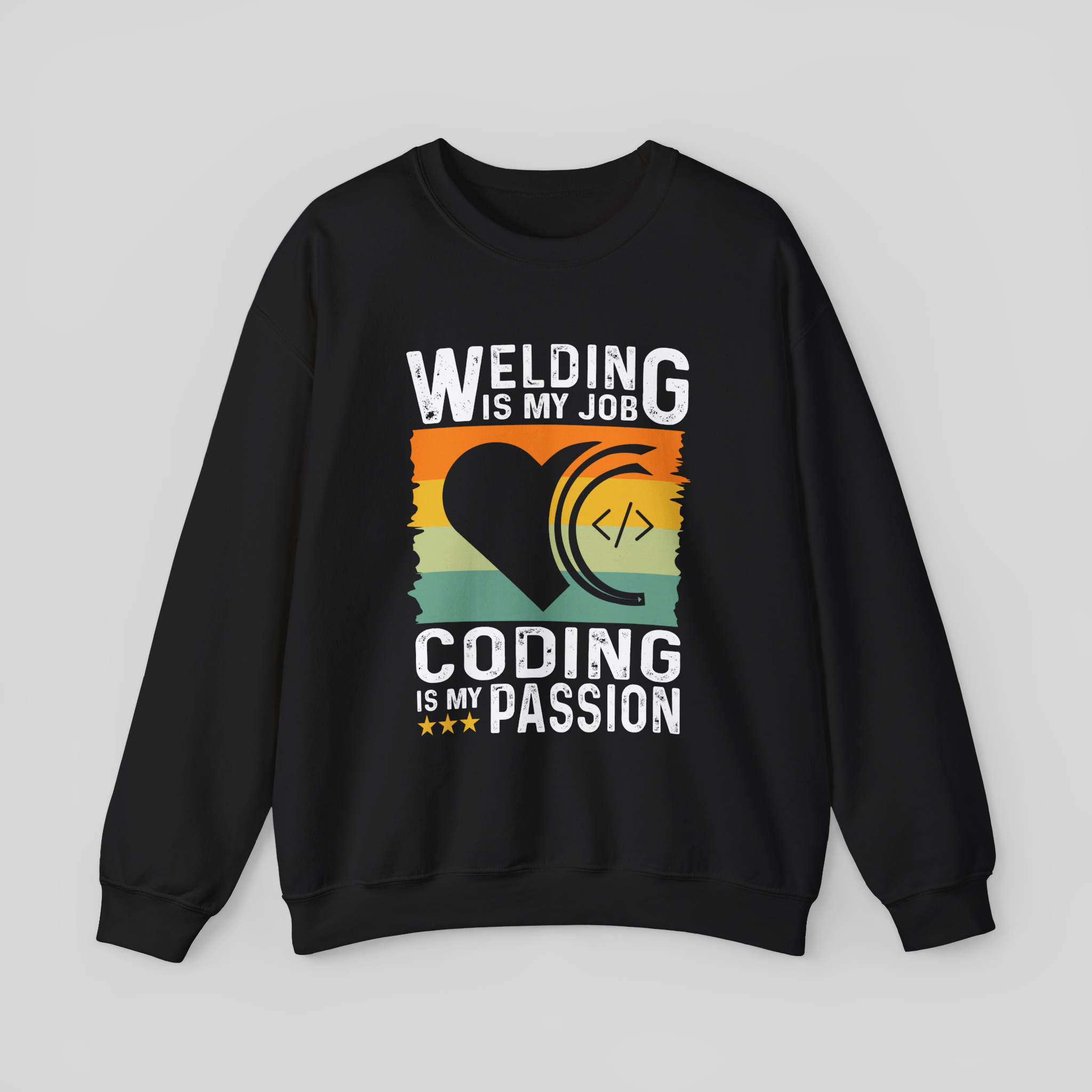 Vintage Tech Heart </> Sweatshirt — Loving the Code Crewneck