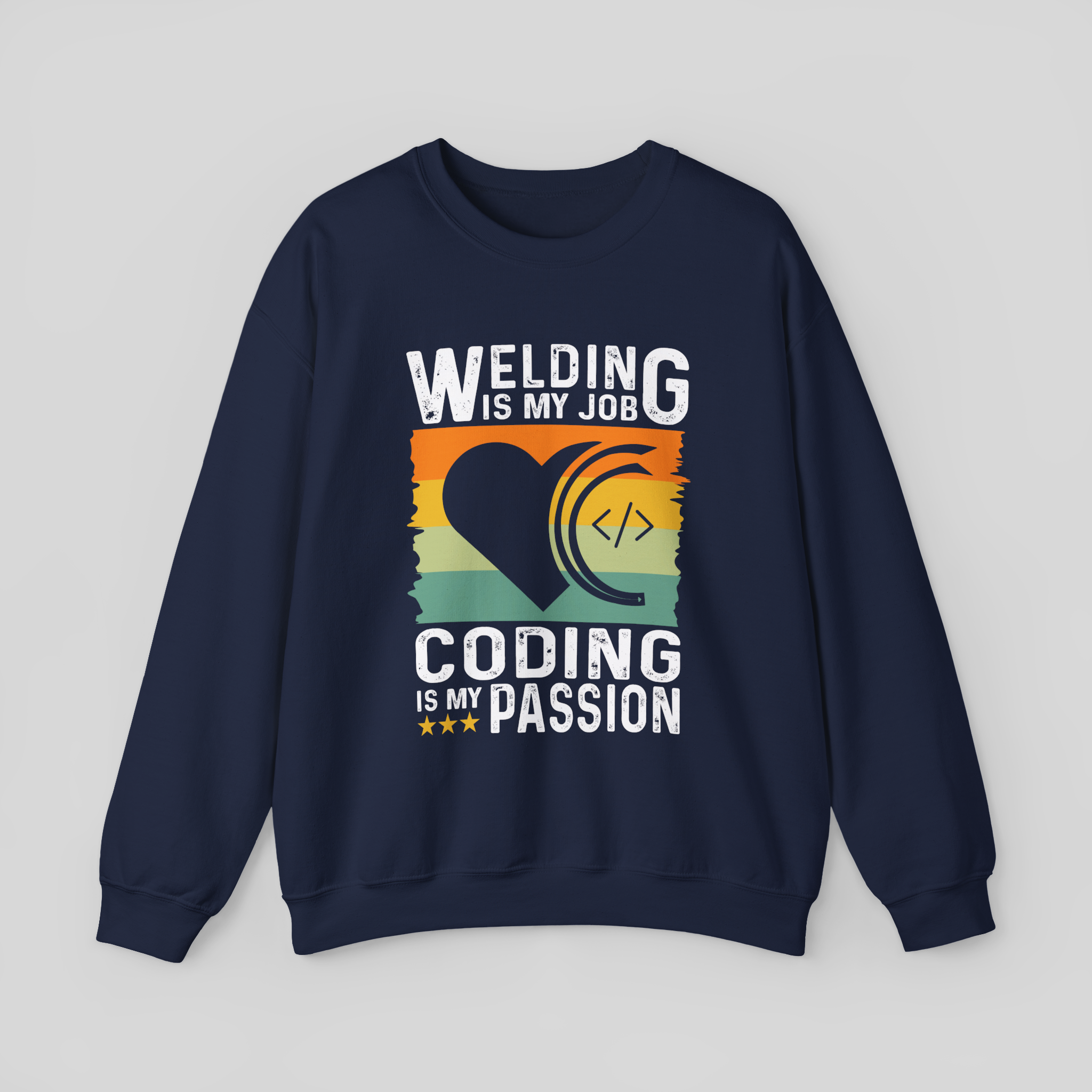Vintage Tech Heart </> Sweatshirt — Loving the Code Crewneck