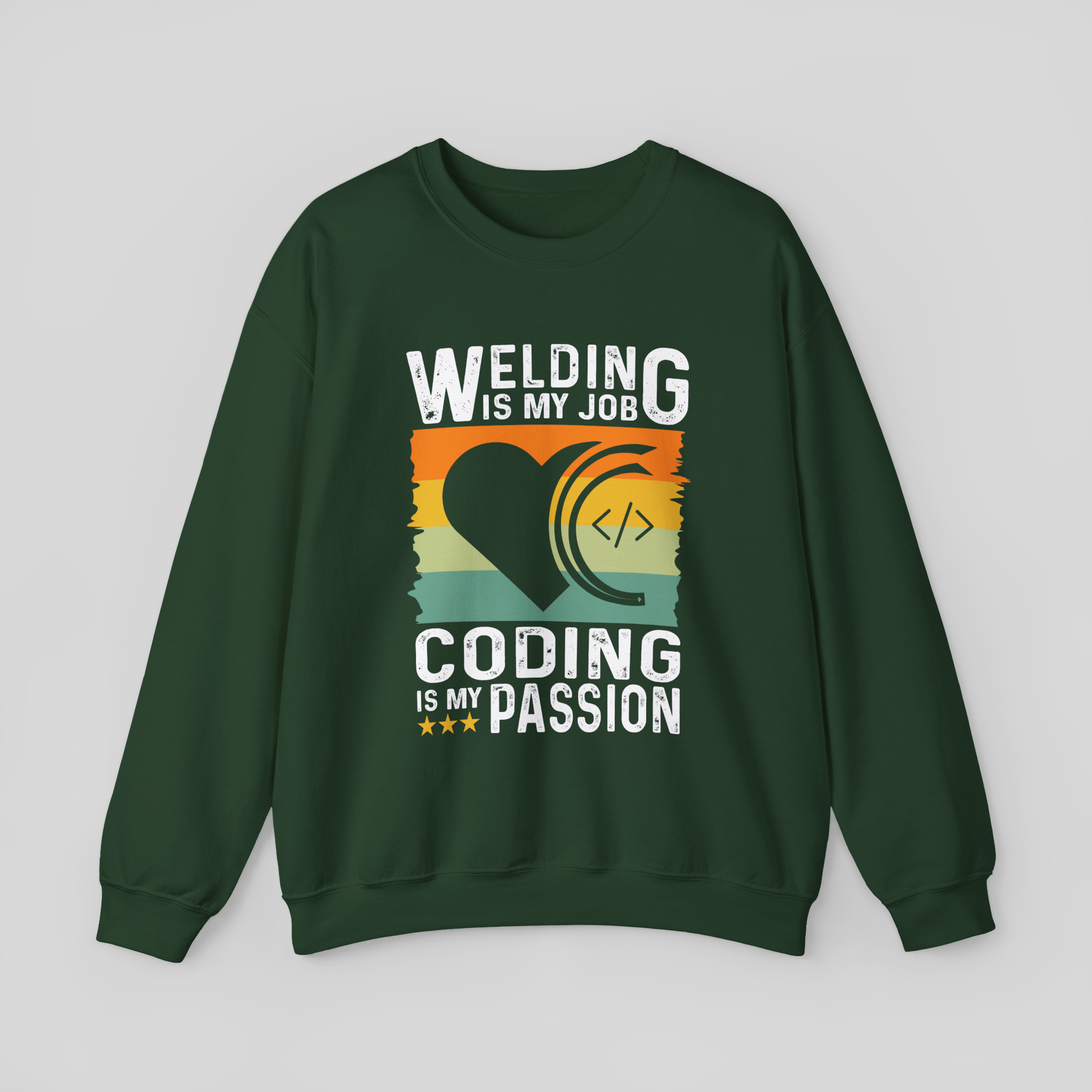 Vintage Tech Heart </> Sweatshirt — Loving the Code Crewneck