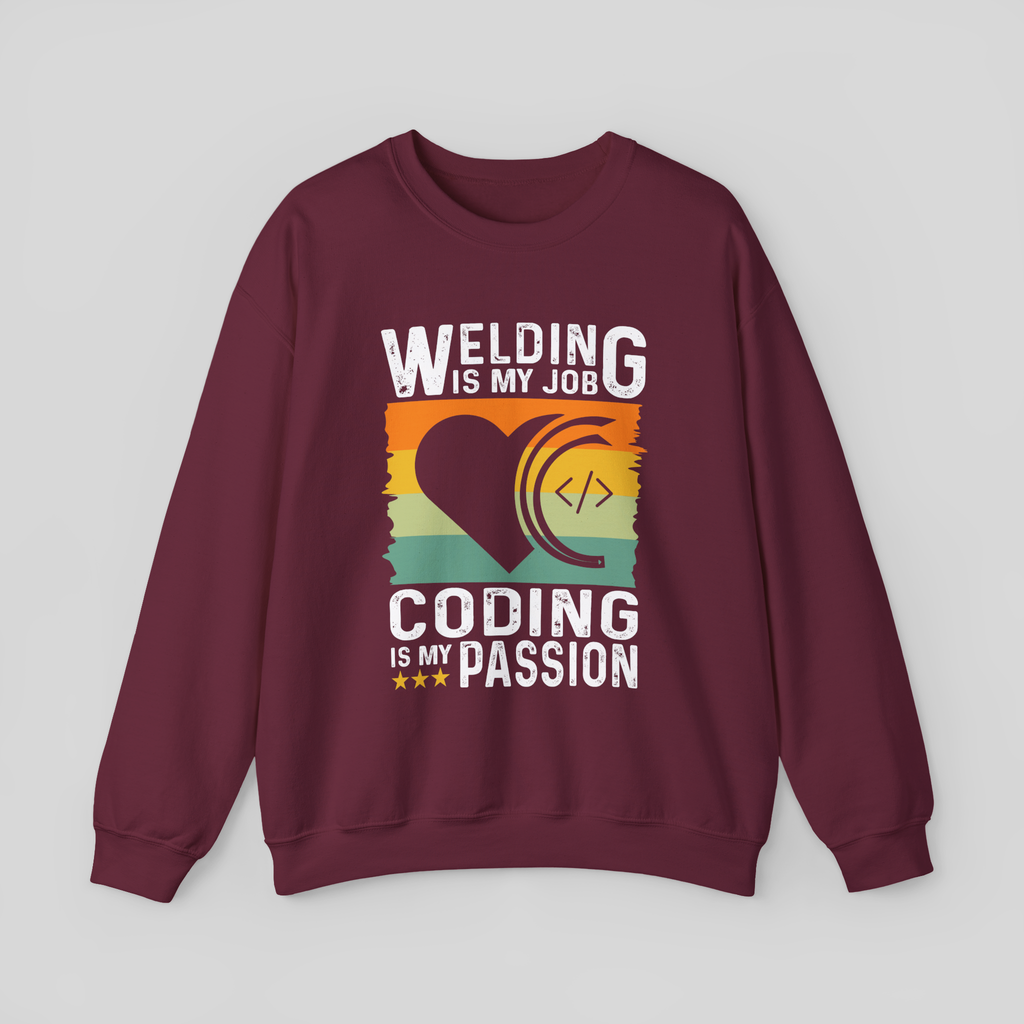Vintage Tech Heart </> Sweatshirt — Loving the Code Crewneck