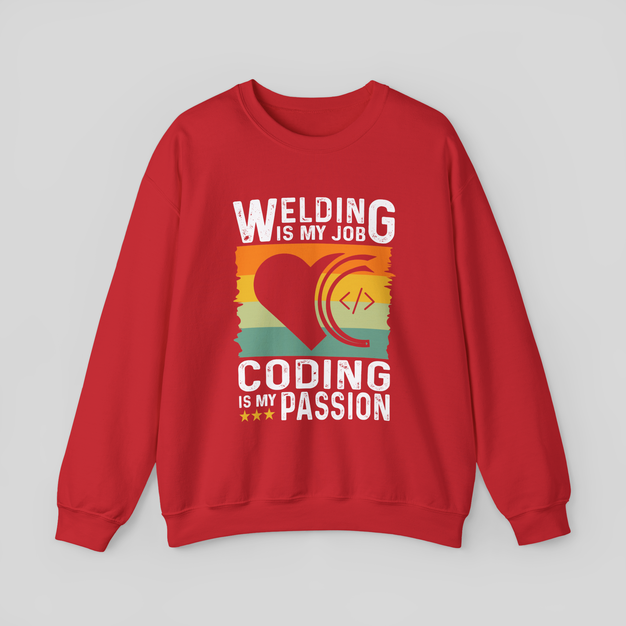 Vintage Tech Heart </> Sweatshirt — Loving the Code Crewneck