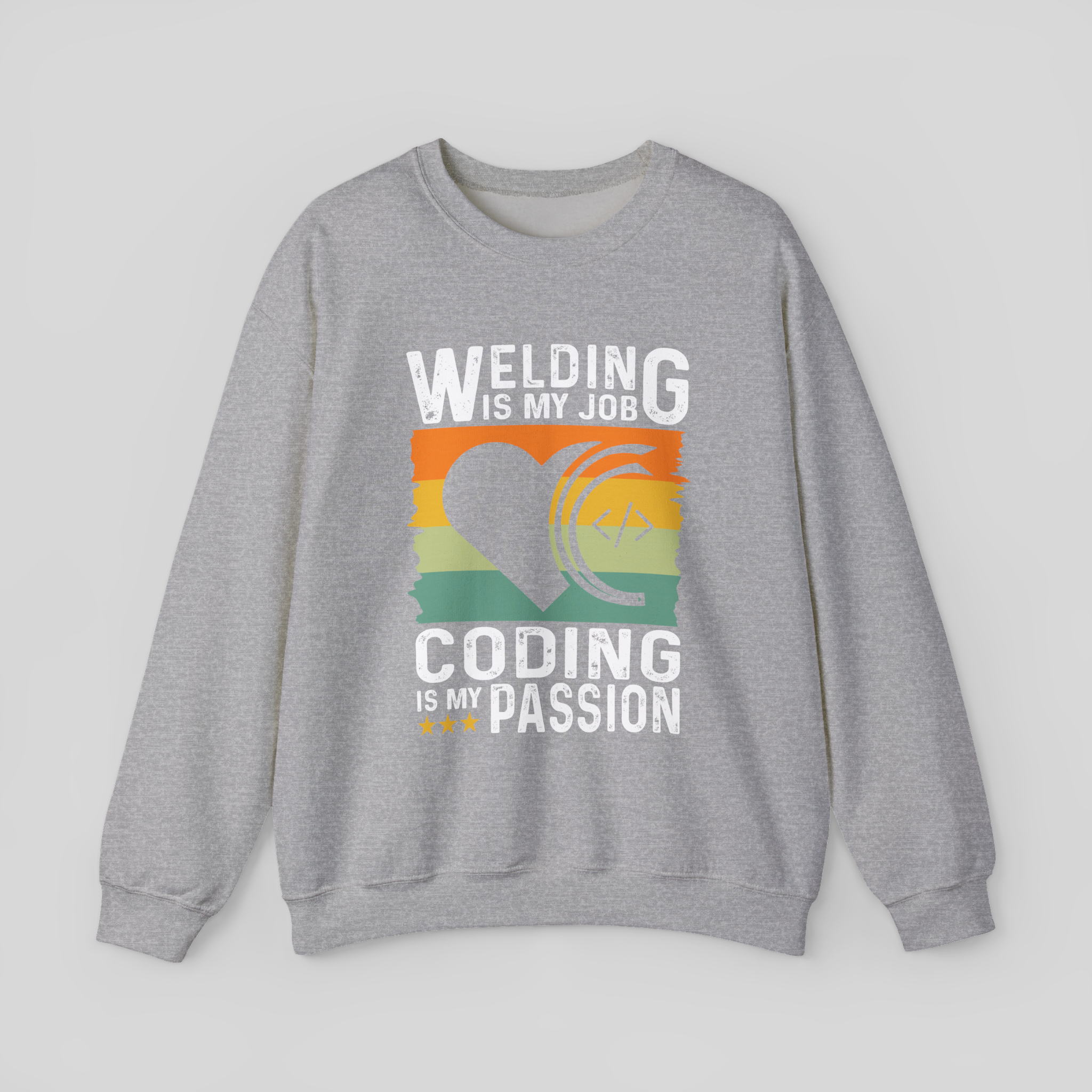 Vintage Tech Heart </> Sweatshirt — Loving the Code Crewneck
